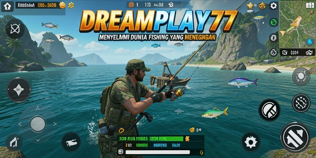 Gameplay Fishing yang menarik di DREAMPLAY77 dengan beragam ikan.