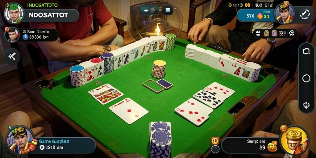 Screenshot gameplay INDOSATTOTO yang mendebarkan saat bermain Gaple.