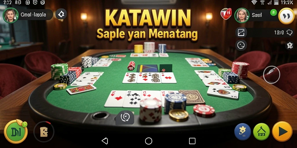 Tampilan gameplay menegangkan dalam KATAWIN saat bermain Gaple.