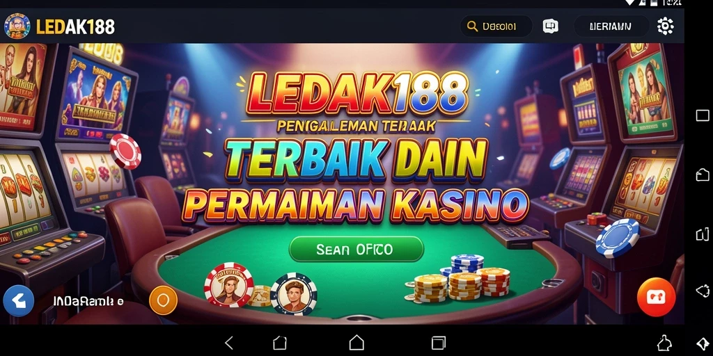 Tampilan menarik dari gameplay di LEDAK188 Kasino.