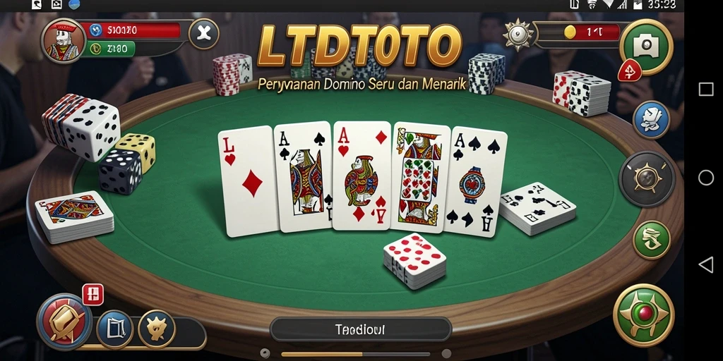 Screenshot utama LTDTOTO dengan gameplay domino yang seru.