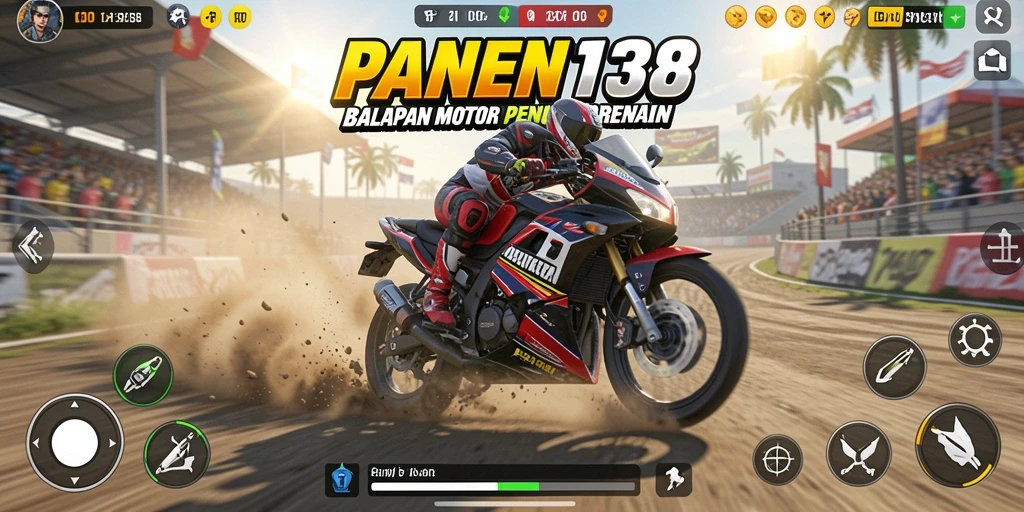 Gameplay seru dan menegangkan di PANEN138 dengan balapan motor.