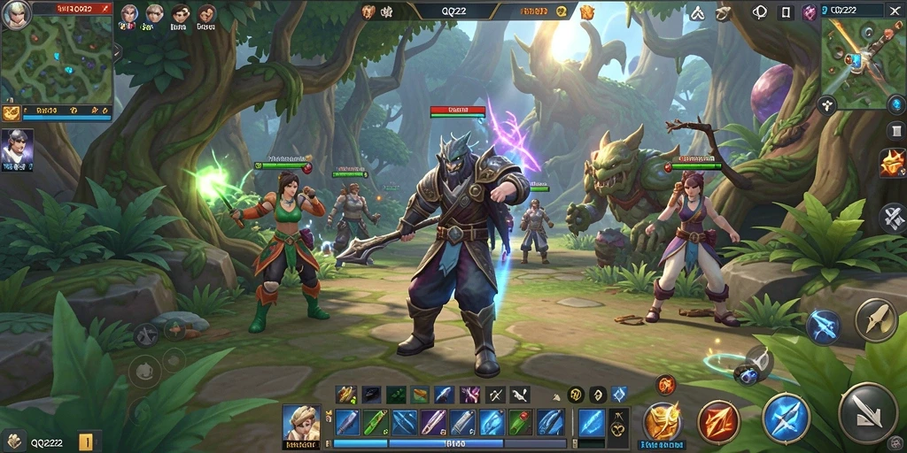 Tampilan gameplay seru dalam dunia MMORPG yang luas.