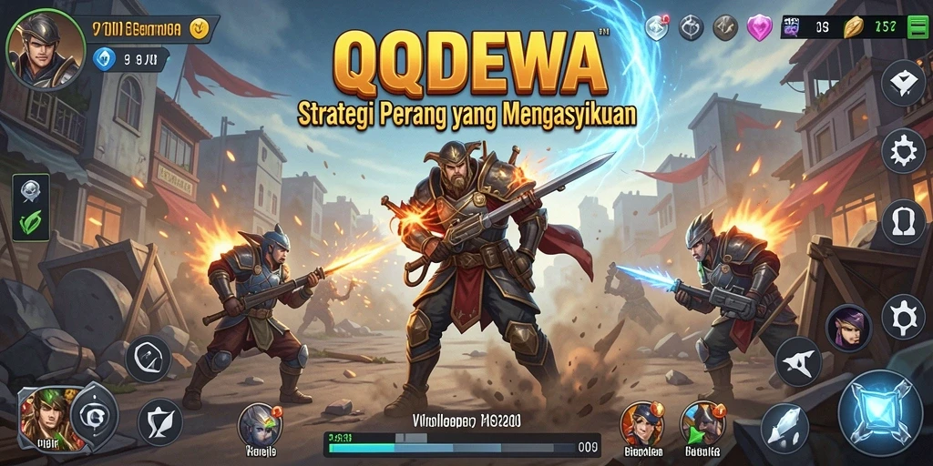 Tangkapan layar dari gameplay di QQDEWA, strategi dalam pertempuran.