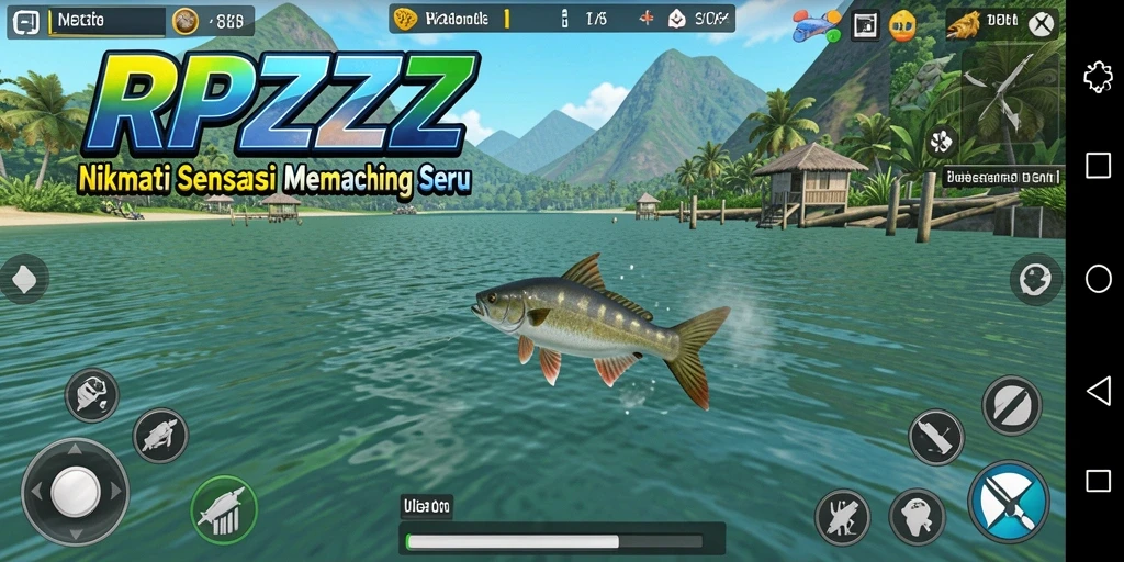 Tangkapan ikan yang beragam dalam gameplay RPZZZ.