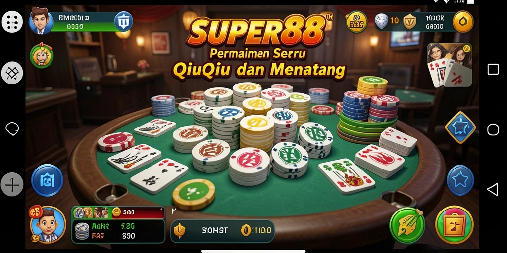 Tampilan menawan gameplay QiuQiu di SUPER88.