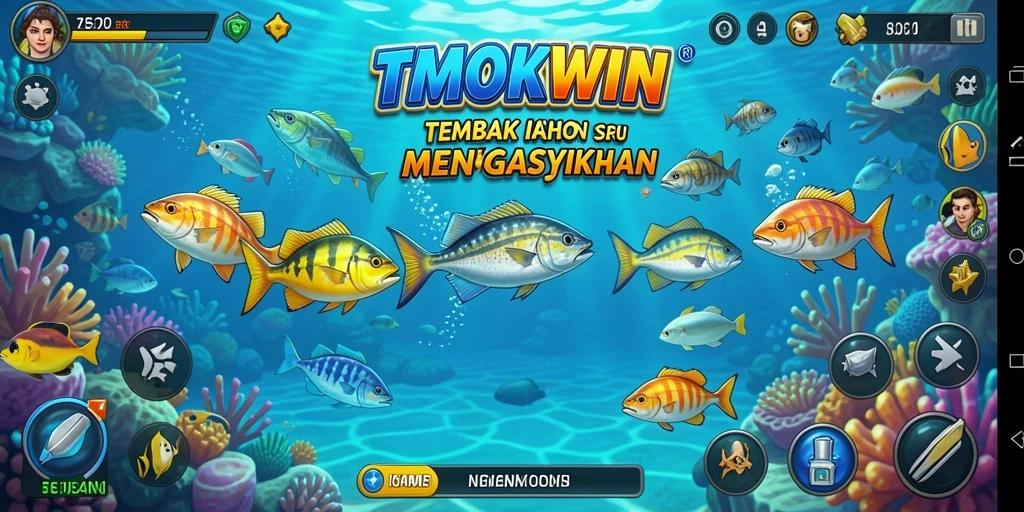 Screenshot gameplay Tembak Ikan TMOKWIN yang seru dan menarik.
