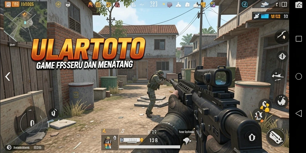 Tampilan gameplay ULARTOTO dengan aksi tembak-menembak yang mendebarkan.