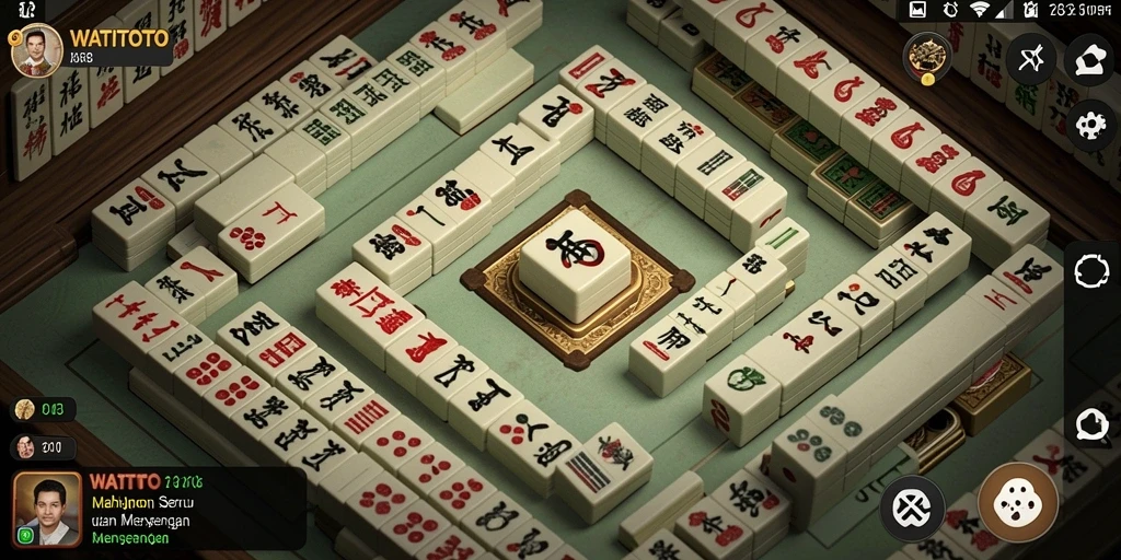 Tampilan gameplay Mahjong yang menarik dan menantang di WATITOTO.