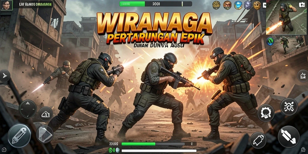 Tampilan gameplay menarik dari WIRANAGA dengan aksi cepat.